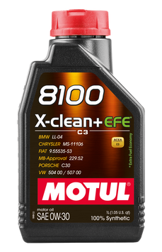 MOTUL 8100 X-clean+ EFE 0W-30 1 л 111657 фото