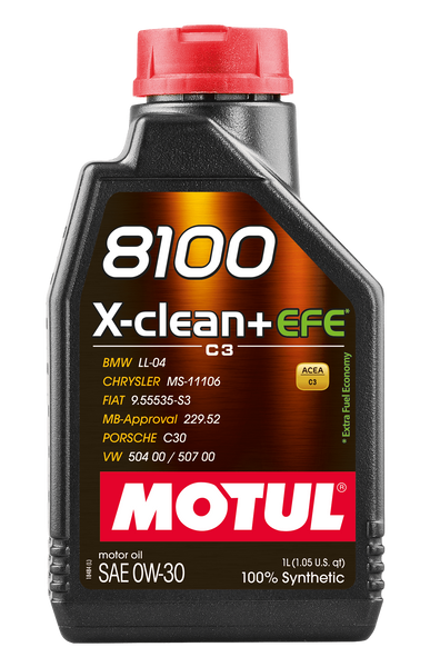 MOTUL 8100 X-clean+ EFE 0W-30 1 л 111657 фото